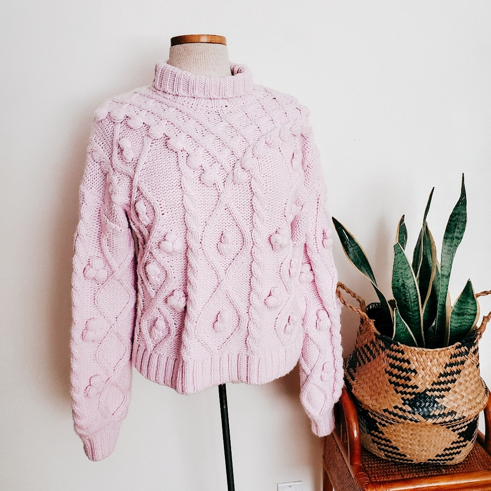 Zara bubble knit chunky sweater
